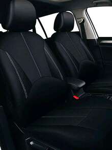 Universal PU Leather Car Seat Covers - Full Coverage, Breathable & Waterproof, Elastic Sides, 4pcs Set (2 Seats) Or 9pcs Set (5 Seats) Full Set, Airbag Compatible, Water-Resistant & Easy To Clean, Suitable For Most Sedans, SUVs, MPVs - A Style - View 4