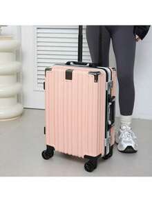 Chiếc vali unisex 26 inch màu Dopamine này có khung nhôm, dung tích lớn, chống mài mòn và chống trầy xước. Thích hợp cho các chuyến công tác, du lịch nghỉ dưỡng, lễ tốt nghiệp và các dịp khác, đây cũng là một món quà cưới hoặc quà Phục Sinh tuyệt vời. - Hồng - Xem 3