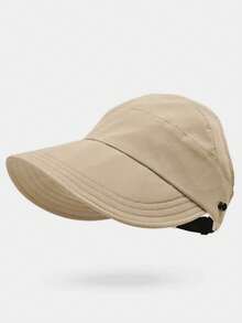 1pc Women's Ponytail Sun Hat, Suitable For Cycling, Travel And Camping - Color - View 10