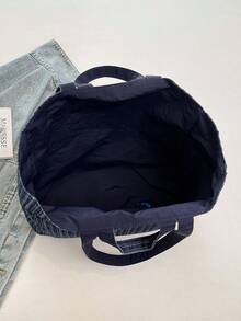 1个，尺寸38厘米*10厘米*36厘米，尼龙材质，大容量购物袋，休闲背包，单肩包，手提袋，时尚字母图案，敞口购物袋，学生书包，通勤包，适合校园、通勤、旅行，礼品 - 彩色 - 查看 7