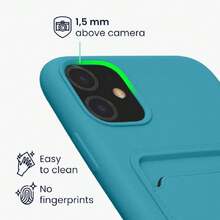 Funda Billetera Compatible con Apple  11 Funda con Tarjetero - Carcasa Cartera Protectora con Espacio para Tarjeta - Azul Claro Mate,43354831 - Azul - Ver 5