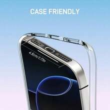 TPU摄像头按键保护膜和网状防尘粘合保护套组合，兼容苹果系列，防刮防汗，精准切割，增强触控响应，兼容手机壳 - 彩色 - 查看 2