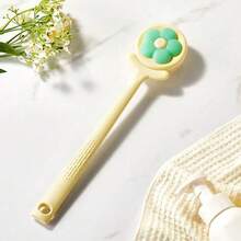 1pc Flower Shaped Loofah Back Scrubber, Soft Bristle Long Handle Body Brush For Bathing And Shower Cleaning - 1pc - View 6
