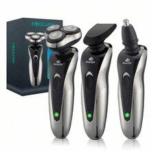 3-Head Rotary Electric Shaver, USB Rechargeable, Multi-Function (Trim Beard/Nose Hair), Ideal Gift For Men, 300mAh Battery Capacity - Multicolor - View 2