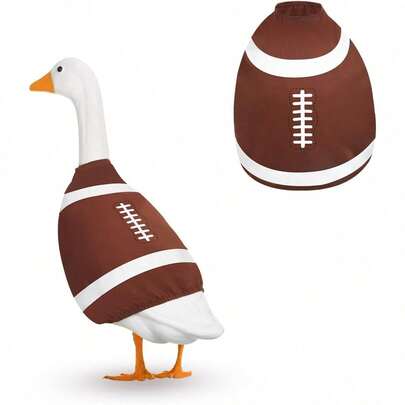Football Goose Outfit Lawn Porch Football Game Day Clothes For Plastic Goose Outdoor Patio Yard Lawn Art Bowl Party Decor(17")