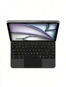 Spanish Keyboard Cover Compatible With IPad Air 11/13 Inch M3/2025/A16 (10th Gen/10th Gen) And Magic Keyboard Cover, Compatible With IPad Pro 11/12.9 Inch/13 Inch M4/M2 (6th Gen/5th Gen/4th Gen) And 10.9 Inch (3rd Gen/2nd Gen) Smart Folio Wireless Multi-Touch Backlit Magnetic Closure, Black - Black-spanish - View 3