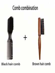 蓬松木柄梳，符合人体工学设计，卷发梳，头皮按摩，造型灵感，适合所有发质的家人和朋友使用。 - 彩色 - 查看 13