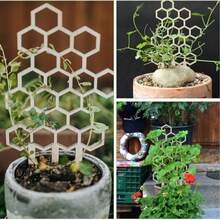 4pcs Honeycomb Plant Trellis, Suitable For Ivy And Vines, Wooden Garden Support Rack, Well-Received - A - View 2