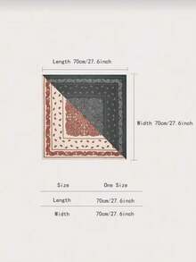 1pc Spring/Summer New Geometric Print Bandana Scarf, Silk Headband, Neck Scarf, Suitable For Daily Use - Multicolor - View 5