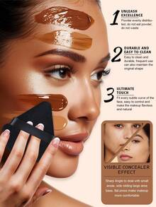 37PCS Makeup Tools Set Including:20PCS Makeup Brush Set+3PCS Makeup Sponges+3PCS Triangle Powder Puffs+3PCS Mini Air Cushion Powder Puffs+3PCS Mini Makeup Sponges+1pc Eyelash Curler+1pc Hairband+2PCS Hand Bowl Strap+1pc Multi-Functional Zipper Toiletry And Cosmetic Bag Waterproof - Multicolor - View 7