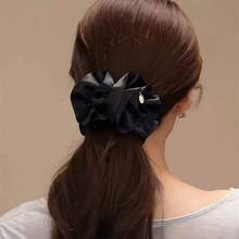 1pc French Pleated Banana Hair Clip, 2025 New Vertical Clip Increases Hair Volume, Twist Clip For Updo - Multicolor - View 9