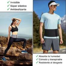 Cangurera para Correr para Hombre y Mujer, Transpirable, Cangurera Deportiva Elástica, Riñonera para Correr de Alta Elasticidad, Ideal para Ciclismo, Trotar, Running, Gimnasio, Viaje (L),43452408 - Rosa vieja - Ver 6