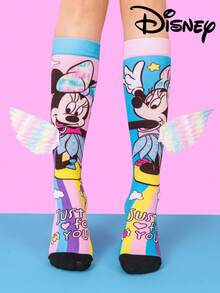 Disney 1 đôi tất dài quá đầu gối in hình hoạt hình 3D chính hãng dành cho trẻ em, kiểu dáng thời trang và dễ thương, tất quà tặng chất lượng cao, lý tưởng cho mùa tựu trường, món đồ không thể thiếu cho người hâm mộ. - Nhiều màu - Xem 9