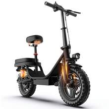 The ZEFIORA Features A Powerful 740W Motor And Shock Absorbers On Both Sides Of The Rear Wheel For A Stable Riding Experience. It Has A Top Speed Of 22 Mph (Approximately 35 Km/H), Comes With A Full Set Of Lockouts And A Phone Holder, An Adjustable Seat, And A Folding Handlebar Suitable For Adults And Teenagers. - S10 - Black 15Ah - View 8