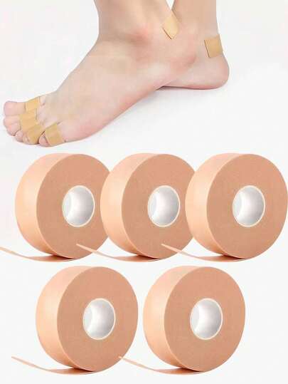 1/3/5 Rollen 5m wasserfestes rutschfestes Fußpflegeband, 2,5cm Mehrzweck-Fersenkissen Aufkleber, geeignet für Damenschuhe, hilft Blasen zu verhindern und Reibung zu reduzieren