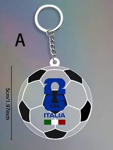 1 pieza Llavero acrílico de la Copa del Mundo con el mascota de EE. UU., Canadá y México, regalo para aficionados al fútbol, colgante con anilla dividida, abridor, recuerdo deportivo para entusiastas del fútbol, amantes del deporte, atletas, favor de fiesta, decoración, accesorio - Multicolor - Ver 10