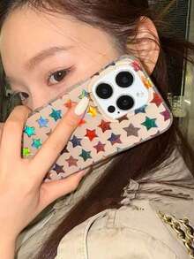 Laser Shiny Colorful Star Design Phone Case For IPhone 17 Pro, 16 Pro, 16 Pro Max, 17 Pro Max, 15 Pro Max, Protective Cover - Multicolor - View 3