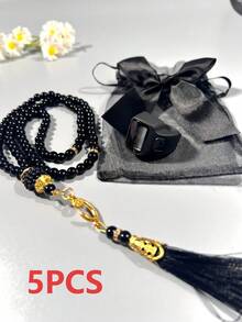 New Bowknot Gift Bag, Muslim Prayer Beads With Included Finger Ring Counter, Electronic Rosary, Suitable For Festivals And Gifts - Multicolor - View 26