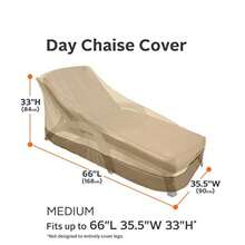 Classic Accessories - Funda para sillón de Patio Resistente al Agua de 66 Pulgadas Fundas para Muebles de Patio - Guijarro - Ver 3