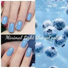 GUIBOFU 15ml 婴儿蓝凝胶指甲油 浅天蓝 粉彩蓝 专业UV LED可卸 高显色度 持久 春夏美甲 DIY美甲 同色同瓶设计 大容量 可爱柔和纯色凝胶指甲油 - 淺藍色 - 查看 8