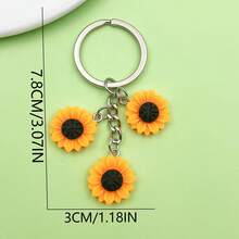 Aesthetic Bumble Bee Honeycomb Sunflower Keyring Fashion Enamel Flower Honey Jar Keychain For Women Girls Bag Charm Pendant Accessories Cute Backpack Decor Lanyard Car Key Holder Jewelry Gift For Bee Lovers Gardeners Teachers Bestie Sister Daughter Birthday Anniversary Christmas Stocking Stuffer Mother Day Present Gold Plated Alloy Metal Dainty Pearl Bee Charm Vibrant Yellow Summer Vibe Jewelry Boho Style Floral Key Chain Unique Handbag Ornament Purse Decoration Clasp Small Gift Idea For Kids Teens Students Tiny Cute Charms Durable Lightweight High Quality Craftsmanship Non-Tarnish Gold Tone Shiny Enamel Finish Nature Inspired Accessory Sweet Honeybee Theme Jewelry Collection Party Favors Wedding Guest Gifts Back To School Accessory Graduation Gift For Her Romantic Floral Bee Jewelry Fancy Key Organizer For House Keys Office Keys Wallet Charm Decorative Piece High Grade Texture Gift Box Choice - LS296-8.4g - View 7