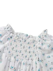 Mommy And Me Matching Dresses Short Sleeve Square Neck Print Dress Family Matching Sundress Outfits, Mother Daughter Matching Dresses, Family Matching Outfits - Bé gái da trắng 12-18 tháng - Xem 10