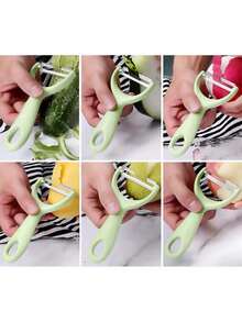 2/3件套不锈钢果蔬削皮器 - 多功能厨房必备，适用于土豆、苹果、黄瓜及所有新鲜农产品 - 彩色 - 查看 4