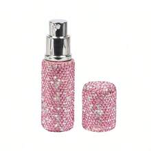 Diamond-Encrusted Perfume Decanter, Vacuum Pump Sample Bottle, 10ml Travel Mini Spray Bottle - Multicolor - View 4