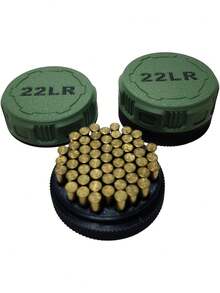 1pc Mini Storage Box (Suitable For .22LR Caliber ) - Compact Durable Ammo Box With Screw Cap, Pocket-Sized - Multicolor - View 12