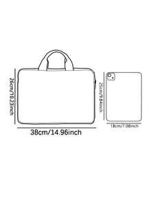 1 pieza Bolso personalizado para laptop, diseño único (foto, paisaje, ilustración), gran capacidad, ligero, de moda, mejor opción de regalo, esencial para volver a la escuela - Multicolor - Ver 5