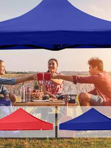 1 pieza Toldo de tela Oxford impermeable y con protección UV, adecuado para sombrear patios al aire libre (puede haber ligeras variaciones en el tamaño individual del toldo) - Multicolor - Ver 4