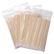 200pcs Portable Applicator Set, Suitable For Eyeliner, Nail Polish Remover, Cleaning Nail Crevices, Small Tip Wooden Pointed Design - Multicolor - View 8