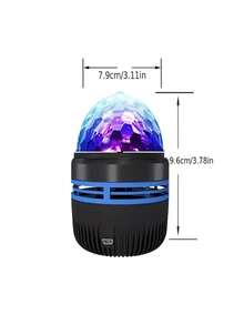 Máy chiếu cực quang đa chức năng - Đèn bầu trời sao dùng nguồn USB, 7 chế độ màu, có điều khiển từ xa và dây nguồn, thiết kế để bàn có thể tháo rời, điều khiển từ xa, nhựa đen, không cần pin. - Nhiều màu - Xem 12
