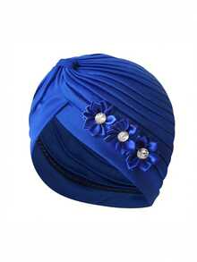 1pc Women's Floral Headscarf Hat, Fashionable Breathable Sweat-Absorbent Outdoor Accessory, Women Brimless Hat, Pleated, Headscarf Hat, Suitable For Daily Use And Travel,Summer,Beach,Holiday,Festival - Style 1 - View 12
