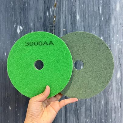 8 Inch (20cm) 2pcs Diamond Polishing Pads With Backing, Suitable For Wet Grinding And Polishing Of Stone, Granite And Marble Surfaces, Applicable For Hand-Push Floor Grinder, Floor Renovation Machine, Vertical Polishing Machine, Coarse Grinding To Fine Polishing 500AA-10000AA