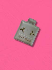 Broquel pequeño oro 10 k Cola sirena - Dorado - Ver 1