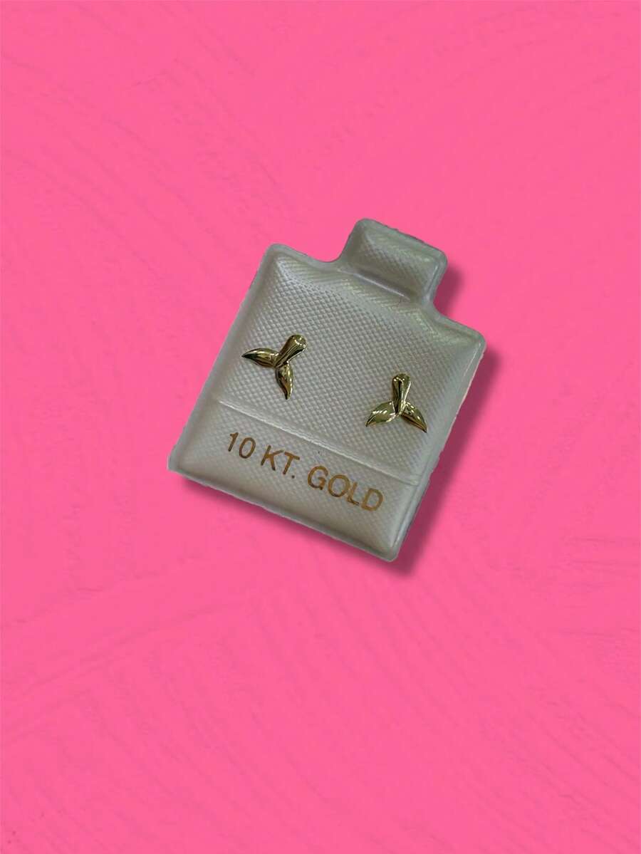 Broquel pequeño oro 10 k Cola sirena - Dorado - Ver 1
