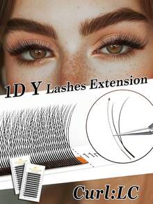 CoMango 12 Rows LC Curl New 2D Volume Lashes 0.07MM Ultra Thin 1D YY Lash Extensions Lightweight Pre-Made Fan Lash Extensions - LC - View 3