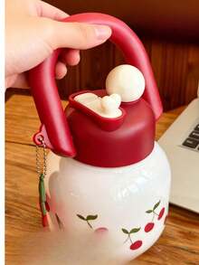 New Stylish Dual Drink Carry Bottle, Large Capacity Plastic Cup, Portable Student Hand-Held Double Drink Cup - Multicolor - View 2