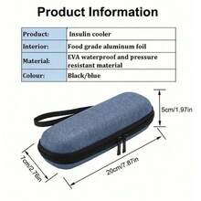 2个冰袋 + 1个便携式保温胰岛素盒，冷藏包/保温胰岛素袋/糖尿病保温袋，轻便易携，拉链设计，旅行药盒/急救包/旅行必备品/医院用品/药包/露营必备品 - 彩色 - 查看 6