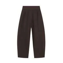 Pantalones de mujer de unicolor, nueva colección de primavera - Color caoba - Ver 4