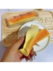 1pc Squeeze Slow Rebound Cheese Bar, Super Soft & Elastic Cheese Bar, Matcha Flavor Cheese Bar, Chocolate Chip Cheese Bar, Cute Squeeze Cheese Bar, Ideal Gift Choice, Suitable As Birthday Gift - Multicolor - View 8