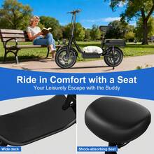 The ZEFIORA Features A Powerful 740W Motor And Shock Absorbers On Both Sides Of The Rear Wheel For A Stable Riding Experience. It Has A Top Speed Of 22 Mph (Approximately 35 Km/H), Comes With A Full Set Of Lockouts And A Phone Holder, An Adjustable Seat, And A Folding Handlebar Suitable For Adults And Teenagers. - S10 - Black 15Ah - View 3