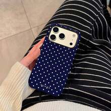 GIIPPA Glossy White Polka Phone On Black Background, Compatible With 17, 17, 16, 15, 14, 13, 12, 11, Pro, Plus, X, XS - Xanh đậm - Xem 7