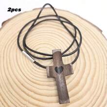 2 chiếc móc khóa hình thánh giá bằng gỗ óc chó, quà tặng ý nghĩa. Thánh giá nhỏ cầm tay bằng gỗ kèm túi lưới giúp giảm áp lực lên ngón tay. Quà tặng tôn giáo Cơ đốc giáo, quà tặng nhà thờ, quà tốt nghiệp, quà sinh nhật. - Xem 12