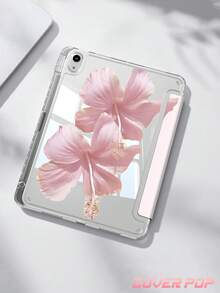 粉色芙蓉花图案保护套,兼容 iPad Air 11 英寸 M3 2025 / M2 2024、Air 第五代 2022、(A16) 11 英寸第十一代 2025,兼容三星 Galaxy Tab、Kindle Paperwhite 第十二代 2024,透明背壳,时尚图案保护套,支持自动睡眠/唤醒功能,气囊保护,适合送礼和办公使用。 - 彩色 - 查看 2
