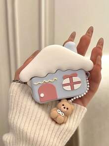 1个可爱创意小屋苹果手机壳，适用于苹果1/2/Pro 2/Pro 3，小熊图案 - 彩色 - 查看 4