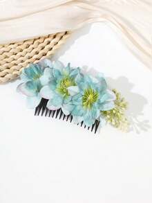 1 pieza Peineta de flores hecha a mano de estilo bohemio para primavera/verano, adecuada para actuaciones de baile, sesiones de fotos, accesorios para el cabello, ambiente de vacaciones en la playa, peineta, tocado, vacaciones, festival, fiesta - Multicolor - Ver 7