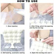 Molde de cubitos de hielo desechable de 24 rejillas, bolsa de hielo autosellante para hacer hielo, bandeja de cubitos de hielo de plástico para cócteles y DIY - Multicolor - Ver 9