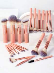 21pcs Makeup Brush Sets Premium Synthetic Hair Eyeshadow Blending Brush Sets Cosmetics Tools - Multicolor - View 2